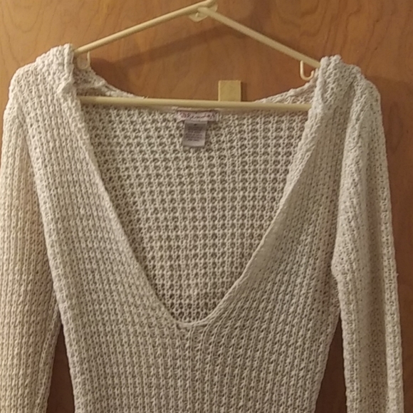 💥SALE!!! 90s Vintage Glimmer Sweater Hooded Crochet - Picture 2 of 5